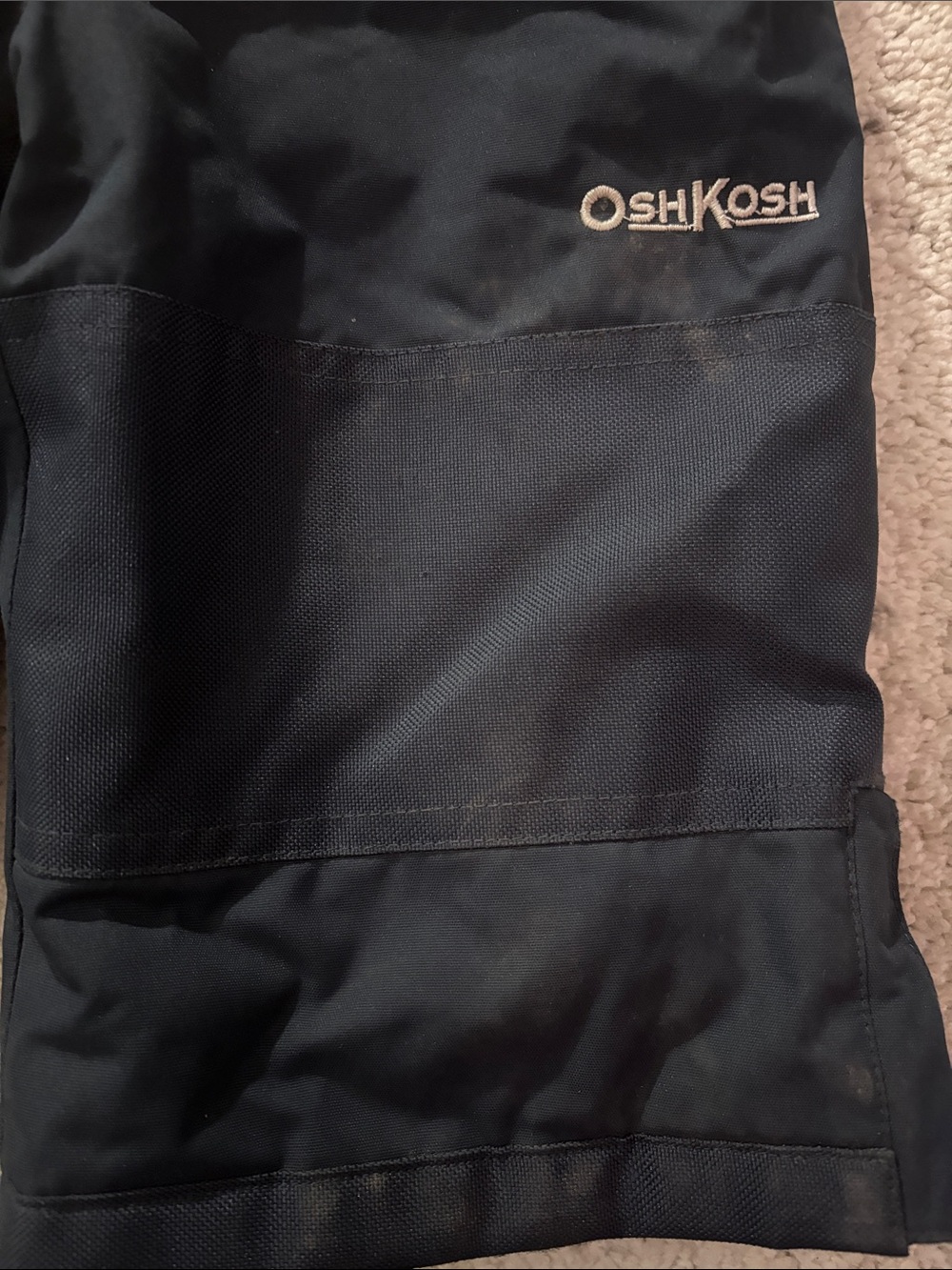 OshKosh B'gosh Navy Toddler Snow Pants  Bib Overalls Size 12m - Picture 2 of 8